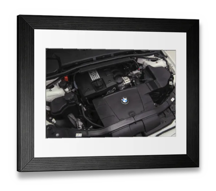 Framed Print : 2011 BMW 3 Series Coupe engine Framed Print : 2011 BMW 3 Series Coupe engine
