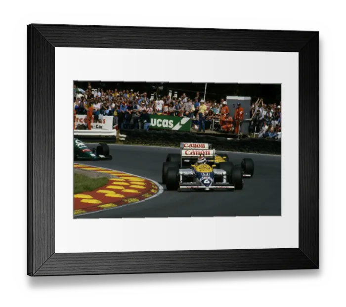 Framed Print : Williams FW11 Ricardo Patrese leads Nigel Mansell. 1986 British Grand Prix Framed Print : Williams FW11 Ricardo Patrese leads Nigel Mansell. 1986 British Grand Prix