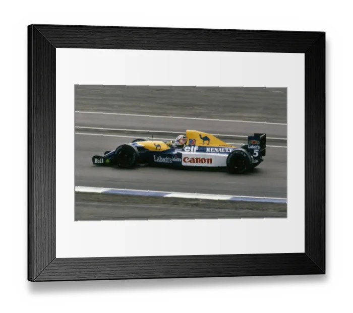 Framed Print : Williams Renault FW14B 1992 British Grand Prix, Nigel Mansell