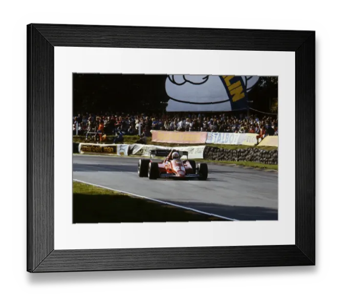 Framed Print : 1981 Ferrari 126C Didier Pironi. 1981 British Grand Prix Framed Print : 1981 Ferrari 126C Didier Pironi. 1981 British Grand Prix