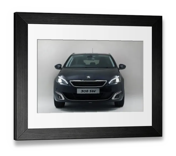 Framed Print : E01903 2015 model Peugeot 308 Estate Framed Print : E01903 2015 model Peugeot 308 Estate