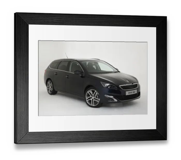 Framed Print : 2015 model Peugeot 308 Estate