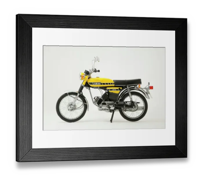 Framed Print : 1987 Yamaha FS1E moped