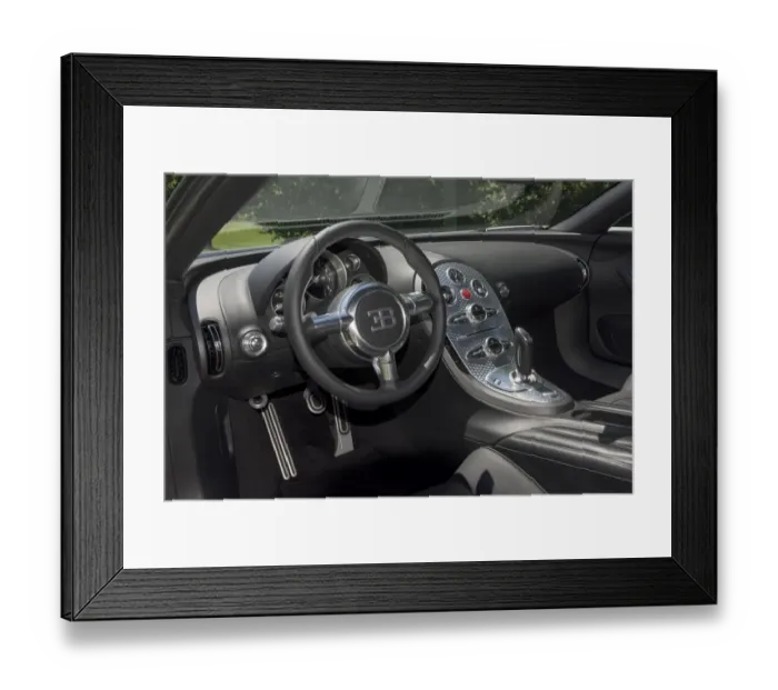 Framed Print : 2009 Bugatti Veyron Grand Sport interior