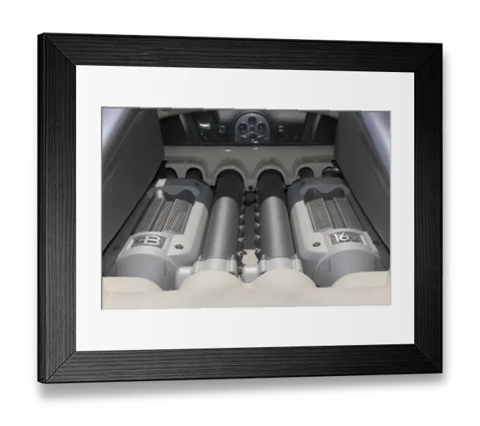 Framed Print : 2009 Bugatti Veyron Grand Sport engine Framed Print : 2009 Bugatti Veyron Grand Sport engine