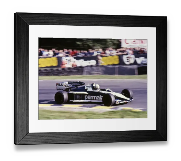 Framed Print : Brabham BT52, Ricardo Patrese. 1983 GP of Europe Brands Hatch, 25  /  9  /  1983