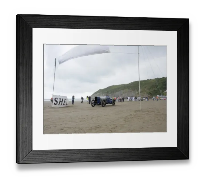 Framed Print : Sunbeam 350 hp driven by Don Wales at Pendine Sands 2015
