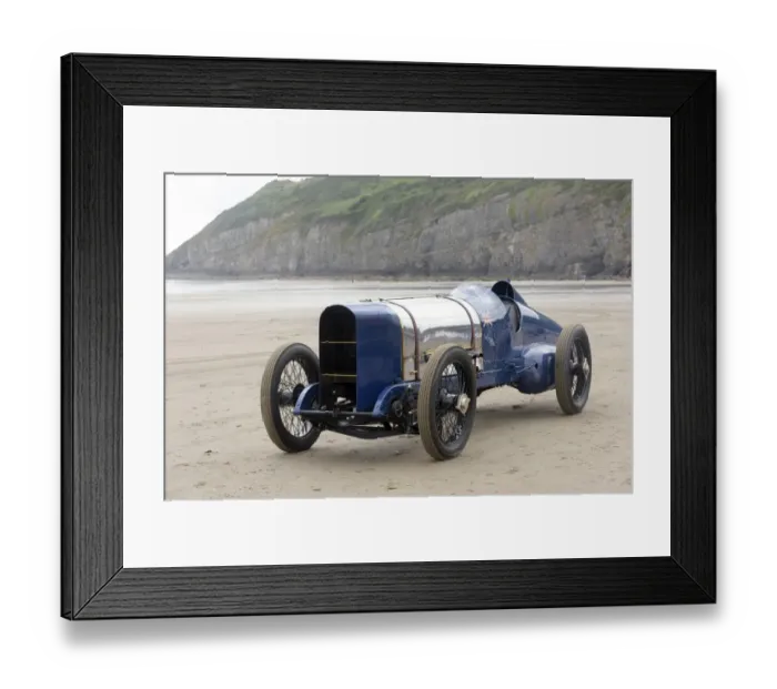 Framed Print : Sunbeam 350 hp at Pendine Sands 2015