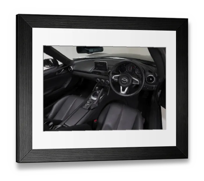 Framed Print : 2015 Mazda MX-5 131ps Sport Nav interior