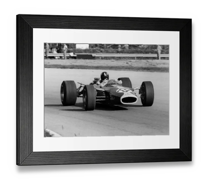 Framed Print : Lotus 49 Graham Hill, 1967 Italian Grand Prix. (National Motor Museum exhibit)