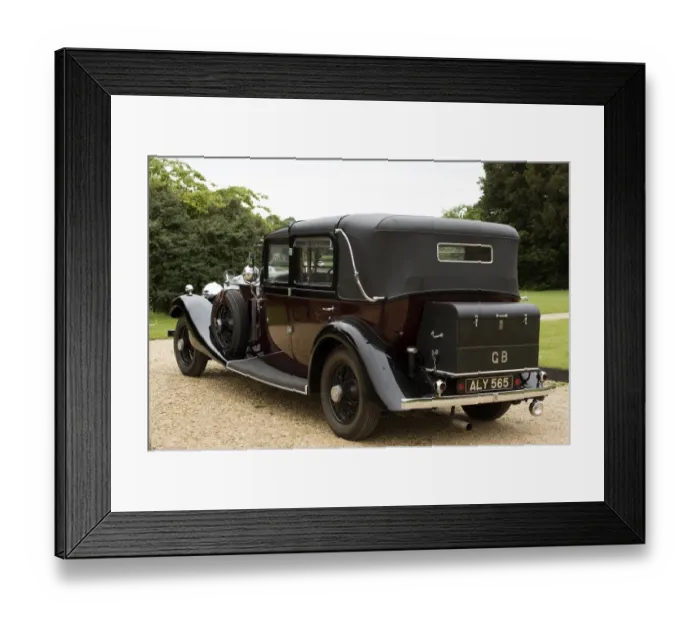 Framed Print : 1933 Rolls - Royce Phantom II Sedanca de Ville. Barker body