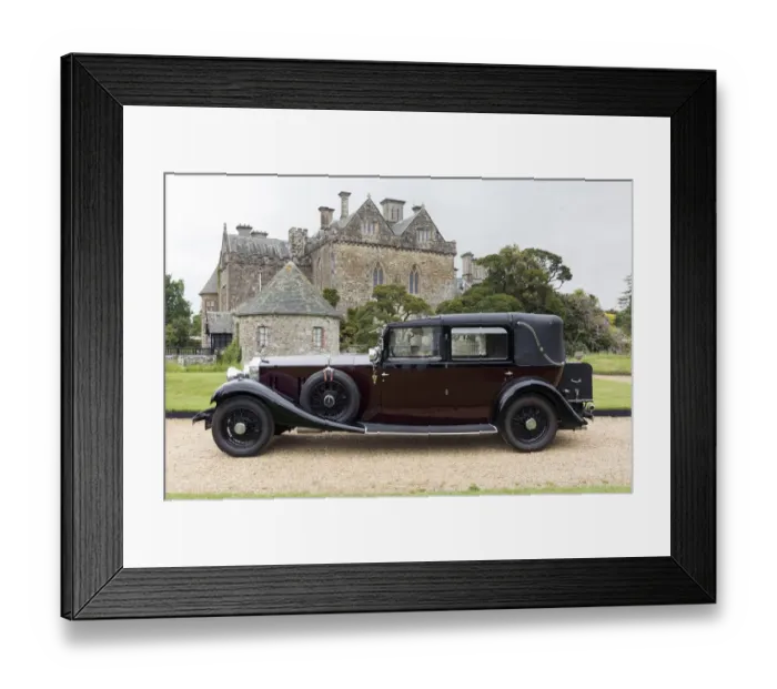Framed Print : 1933 Rolls - Royce Phantom II Sedanca de Ville. Barker body