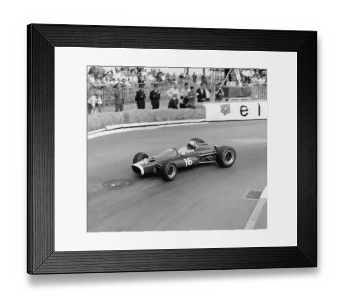 Framed Print : McLaren BRM, Bruce Mclaren 1967 Monaco Grand Prix