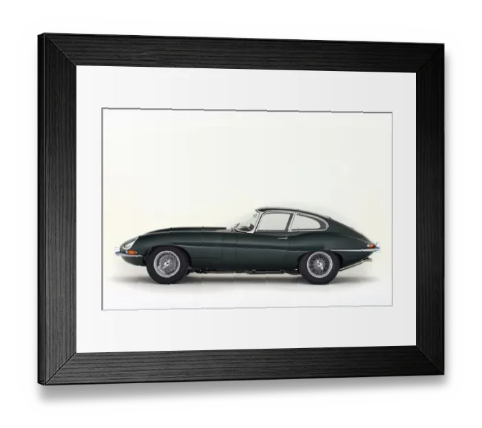 Framed Print : 1965 Jaguar E type S1 fixed head coupe Framed Print : 1965 Jaguar E type S1 fixed head coupe