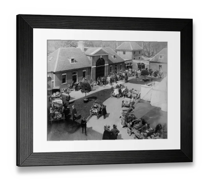 Framed Print : 1900 1000 mile trial, breakfast at Calcot Park, home of Mr. Alfred Harmsworth Framed Print : 1900 1000 mile trial, breakfast at Calcot Park, home of Mr. Alfred Harmsworth