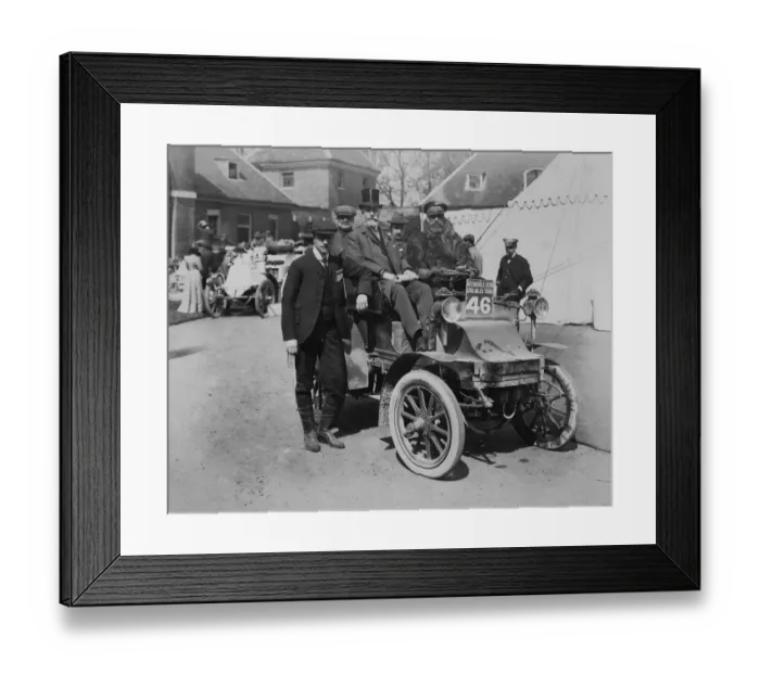 Framed Print : 1900 1000 mile trial. Mayor of Reading on a Georges Richard Car