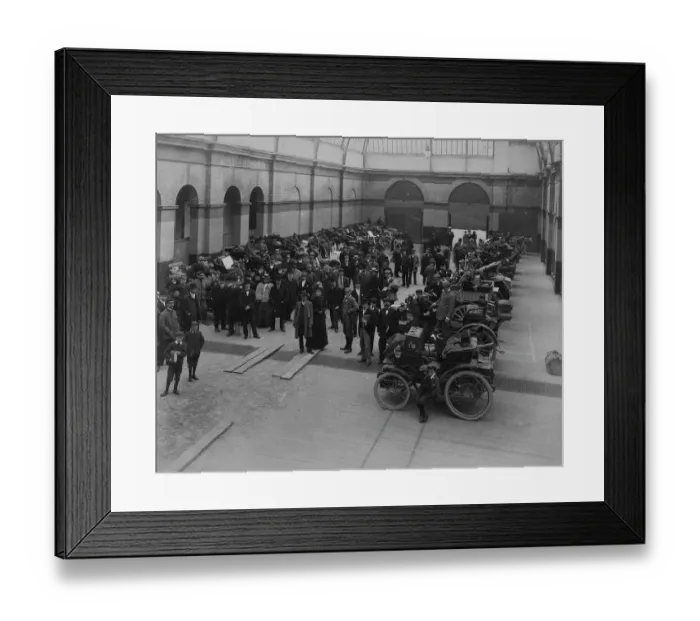Framed Print : 1900 1000 mile trial. Cars on exhibition at Cheltenham Framed Print : 1900 1000 mile trial. Cars on exhibition at Cheltenham