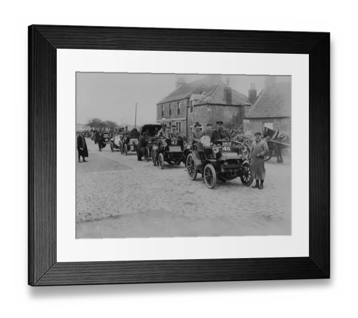 Framed Print : 1900 1000 mile trial. Leaving Edinburgh. Nos. 46 & 47 Georges Richard Framed Print : 1900 1000 mile trial. Leaving Edinburgh. Nos. 46 & 47 Georges Richard