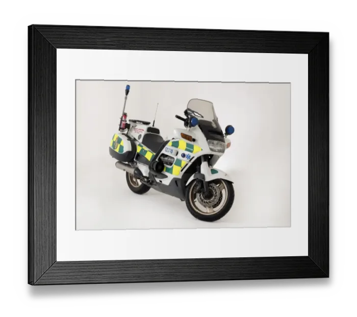 Framed Print : 2001 Honda ST1100 Pan European Ambulance bike