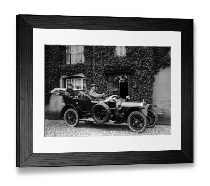 Framed Print : Wolseley 24-30hp with Turner the chauffeur 1914