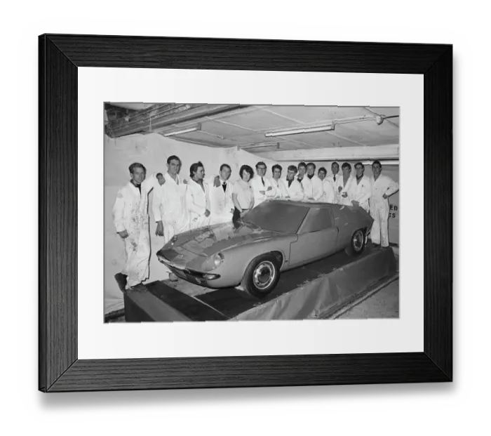 Framed Print : Lotus Europa S1 prototype 1st bodyshell 1966 Framed Print : Lotus Europa S1 prototype 1st bodyshell 1966