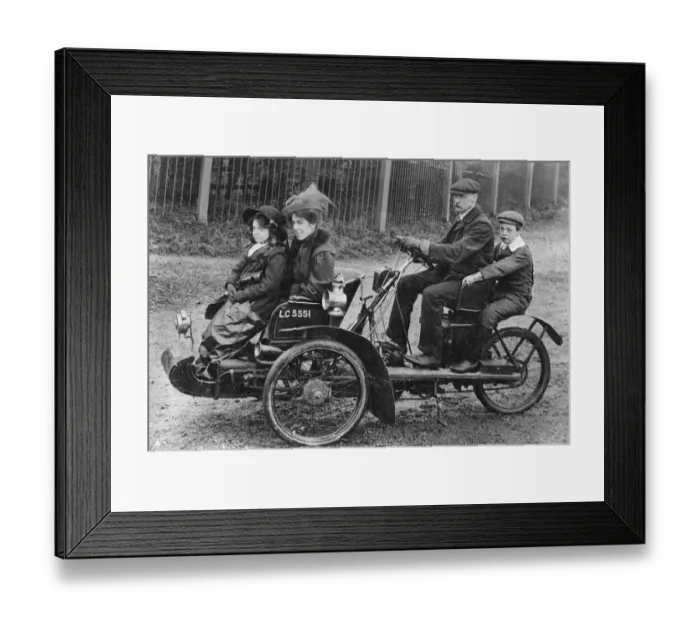 Framed Print : 1905 Lagonda Tricar