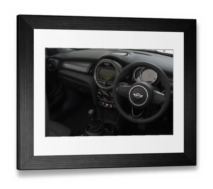 Framed Print : 2017 Mini Cooper Convertible dashboard Framed Print : 2017 Mini Cooper Convertible dashboard