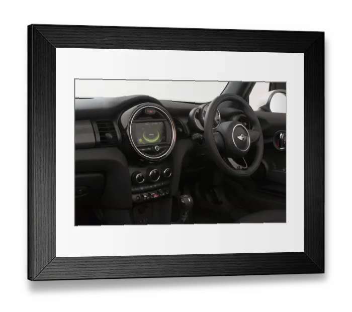 Framed Print : 2017 Mini Cooper Convertible dashboard Framed Print : 2017 Mini Cooper Convertible dashboard