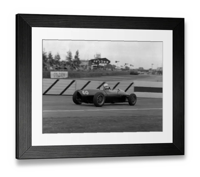 Framed Print : Lola-Ford, Bill McCowen Goodwood 10th June 1961