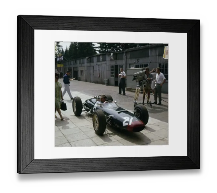 Framed Print : Lola Coventry Climax Chris Amon 1963 German GP Framed Print : Lola Coventry Climax Chris Amon 1963 German GP