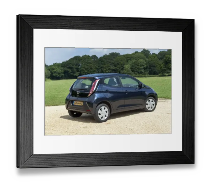 Framed Print : 2016 Toyota Aygo, best citycar gold winner driver power 2017 survey