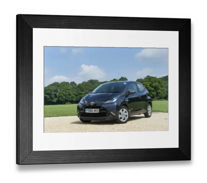 Framed Print : 2016 Toyota Aygo, best citycar gold winner driver power 2017 survey