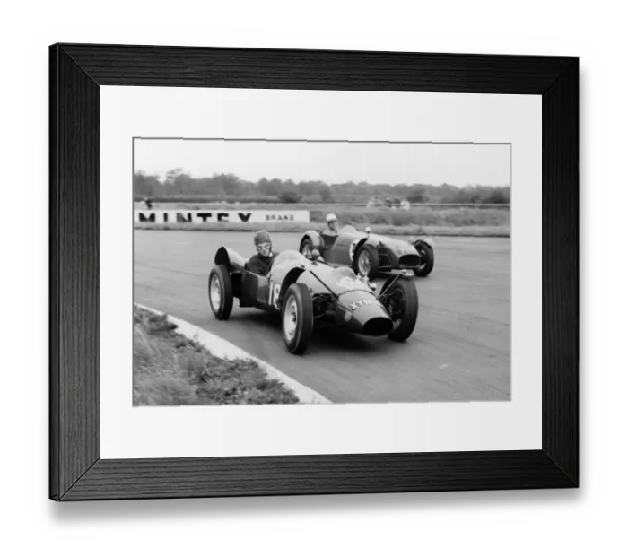 Framed Print : Yimkin driven by Don Sim with Lotus 7 series 1 of Peter Warr. Silverstone 17  /  9  /  1960