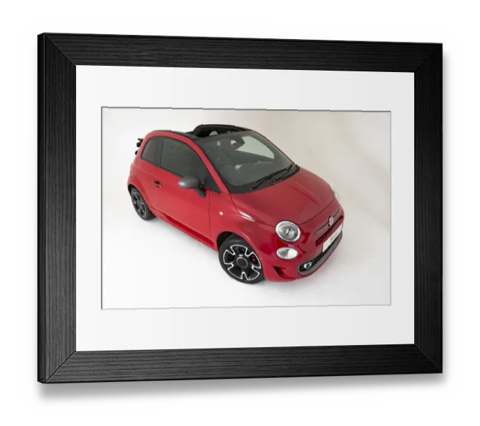 Framed Print : 2017 Fiat 500C Framed Print : 2017 Fiat 500C