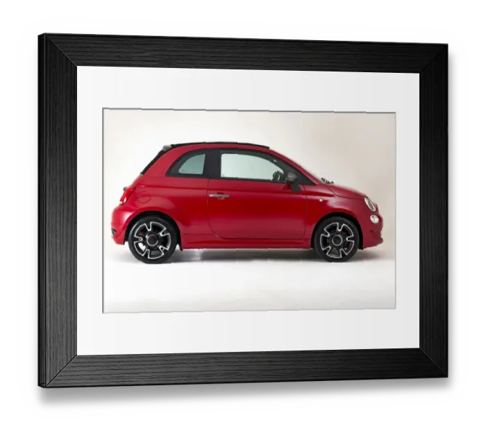 Framed Print : 2017 Fiat 500C Framed Print : 2017 Fiat 500C
