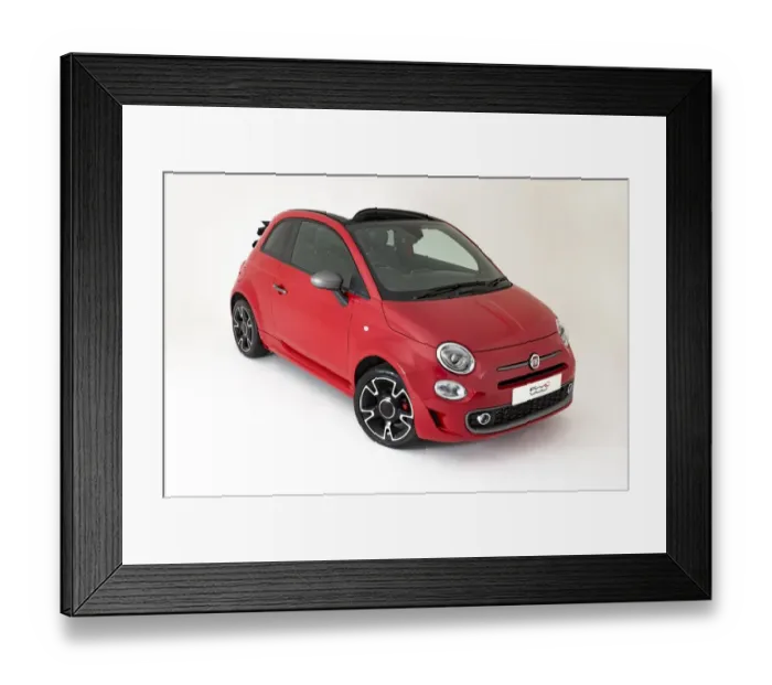 Framed Print : 2017 Fiat 500C