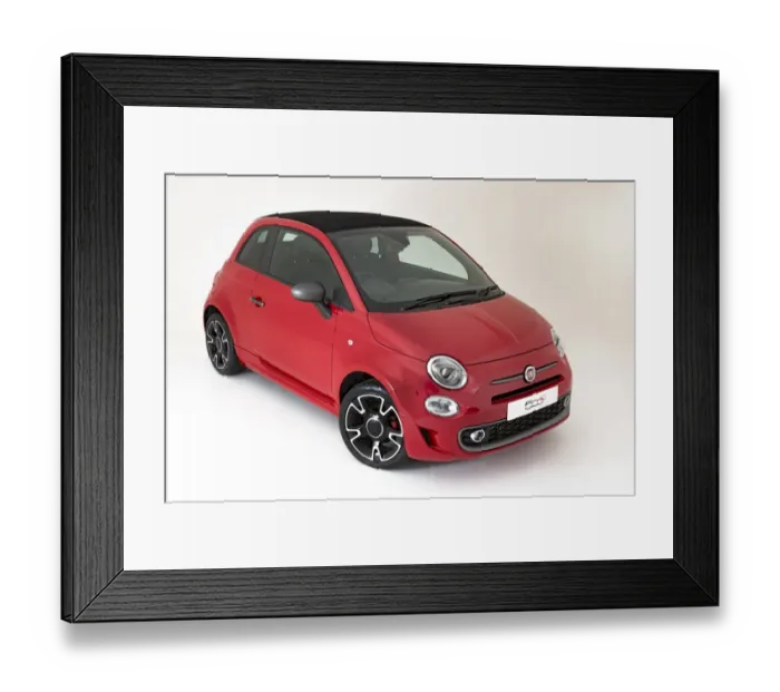 Framed Print : 2017 Fiat 500C Framed Print : 2017 Fiat 500C