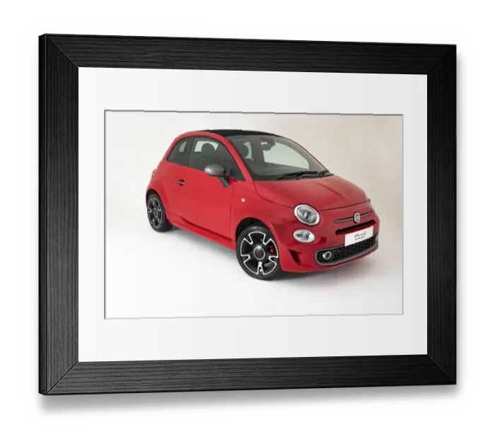 Framed Print : 2017 Fiat 500C