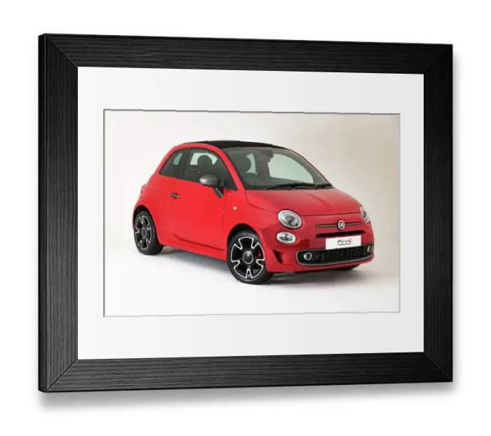 Framed Print : 2017 Fiat 500C