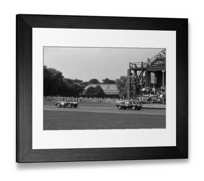 Framed Print : Aston Martin DB3S REg Parnell, Aintree 16  /  07  /  1955