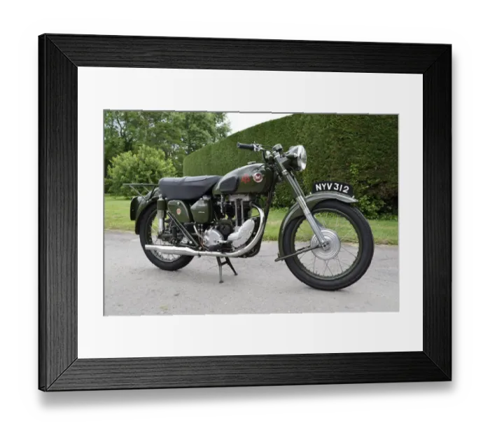 Framed Print : 1954 Matchless G3 LS Auxiliary Fire Service Motorcycle