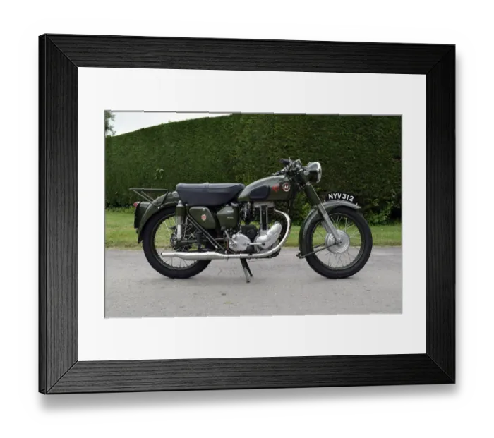 Framed Print : 1954 Matchless G3 LS Auxiliary Fire Service Motorcycle