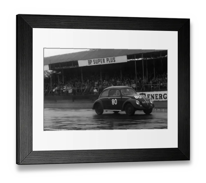 Framed Print : VW Beetle, M. J. Griffin. Goodwood 34th members meeting 25. 4. 1959 Framed Print : VW Beetle, M. J. Griffin. Goodwood 34th members meeting 25. 4. 1959