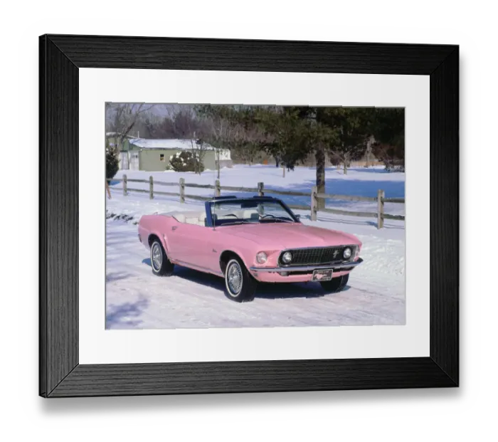 Framed Print : 1969 Ford Mustang Playboy