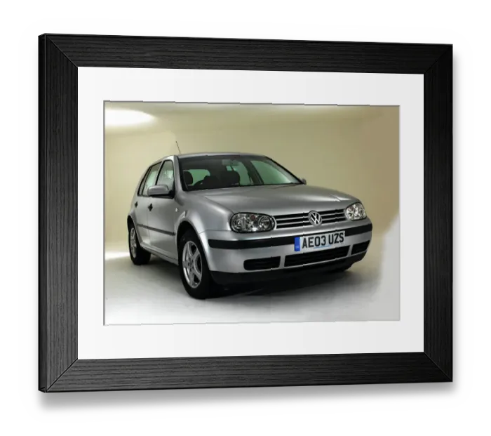 Framed Print : 2003 VW Golf Tdi
