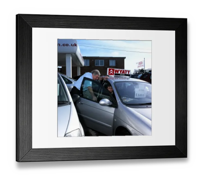 Framed Print : A car salesman Framed Print : A car salesman