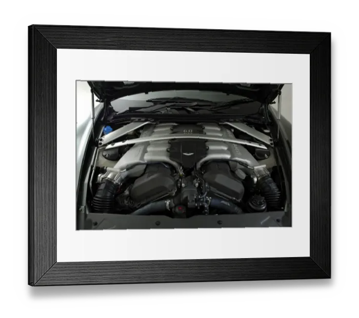 Framed Print : 2005 Aston Martin DB9 engine Framed Print : 2005 Aston Martin DB9 engine