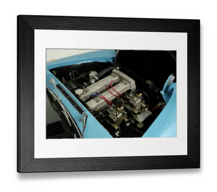 Framed Print : 1967 Lotus Elan engine