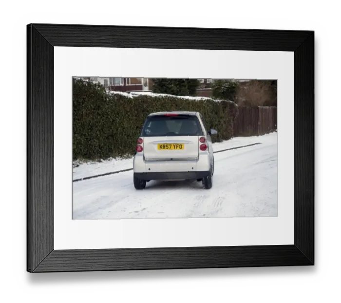 Framed Print : 2007 Smart car