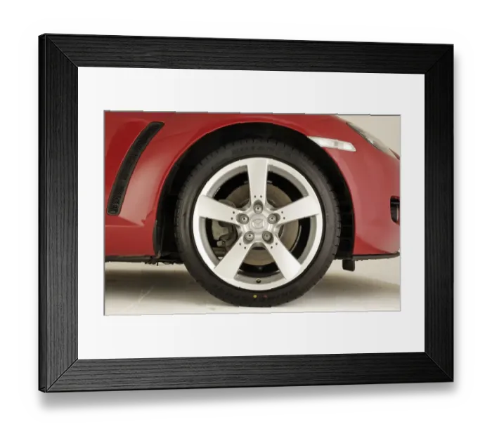 Framed Print : 2005 Mazda RX8 alloy wheel Framed Print : 2005 Mazda RX8 alloy wheel